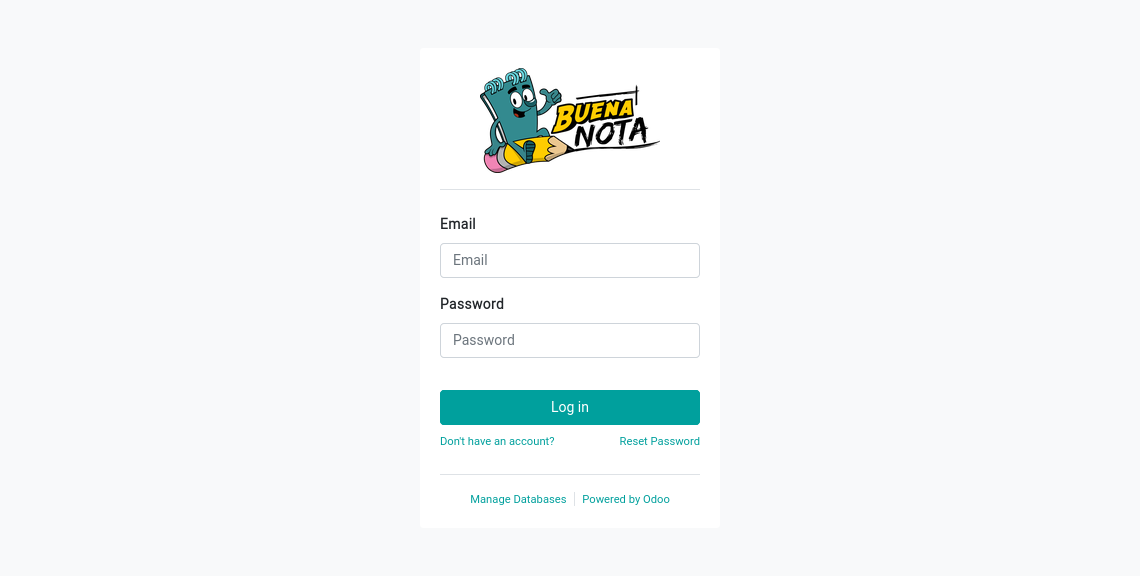 Login Page - Buena Nota
